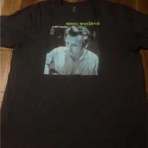 Gildan Black Graphic Tee with Green Text